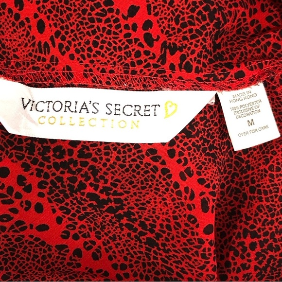 Victoria’s Secret red printed sheer Maxi slip dress - Picture 5 of 10